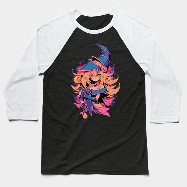 dark magician girl Baseball T-Shirt by retinac 